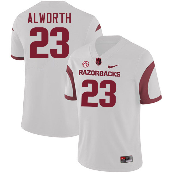 Lance Alworth Arkansas Jersey,Arkansas Razorbacks #23 Lance Alworth Jersey Youth College-Retro White